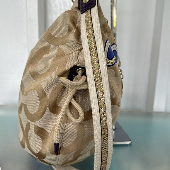 Coach Vintage Jazzy Poppy Glamour Signature Crossbody Hobo - Picture 4 of 16